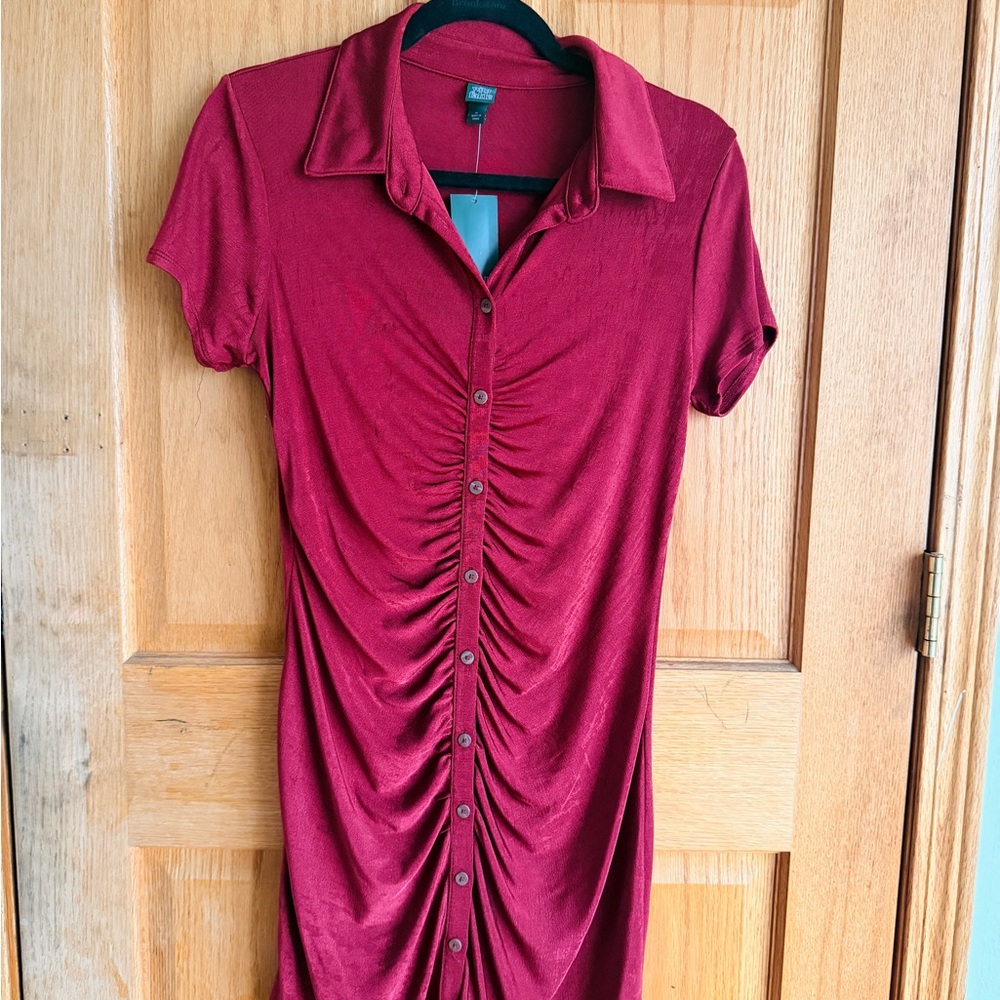 Wild Fable Burgundy Button-Down Shirt
